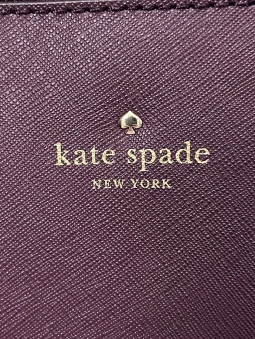 Kate Spade Burgundy Crossbody Tote with Gold Hardware Excellent Condition - Picture 3 of 16
